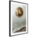 Poster Green Tide - moon and sea imitation in an abstract motif 131775 additionalThumb 8