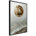 Poster Green Tide - moon and sea imitation in an abstract motif 131775 additionalThumb 11