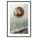 Poster Green Tide - moon and sea imitation in an abstract motif 131775 additionalThumb 17