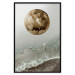 Poster Green Tide - moon and sea imitation in an abstract motif 131775 additionalThumb 20