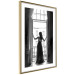 Wall Poster Bright Outlook - woman in a balcony railing in black and white colors 132275 additionalThumb 7