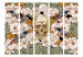 Folding Screen Amidst Flowers II (5-piece) - retro composition with a human skull 132775 additionalThumb 3