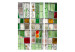 Room Separator Emerald Stained Glass (3-piece) - colorful mosaic painted on glass 132875 additionalThumb 3