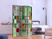 Room Separator Emerald Stained Glass (3-piece) - colorful mosaic painted on glass 132875 additionalThumb 2