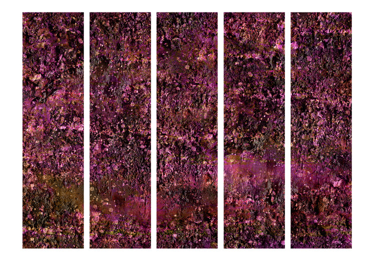 Room Divider Screen Pink Treasure II (5-piece) - abstraction in purple shades 132975 additionalImage 3