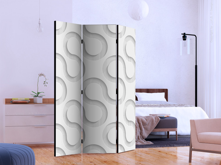 Room Separator Confetti (3-piece) - pattern in unique swirls in gray design 133175 additionalImage 2