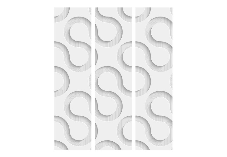 Room Separator Confetti (3-piece) - pattern in unique swirls in gray design 133175 additionalImage 3