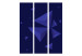 Room Divider Screen Meteor Shower (3-piece) - geometric navy blue abstraction 133275 additionalThumb 3