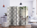 Room Divider Pearl Luxury II (5-piece) - pink quilted pattern and white flowers 133475 additionalThumb 2