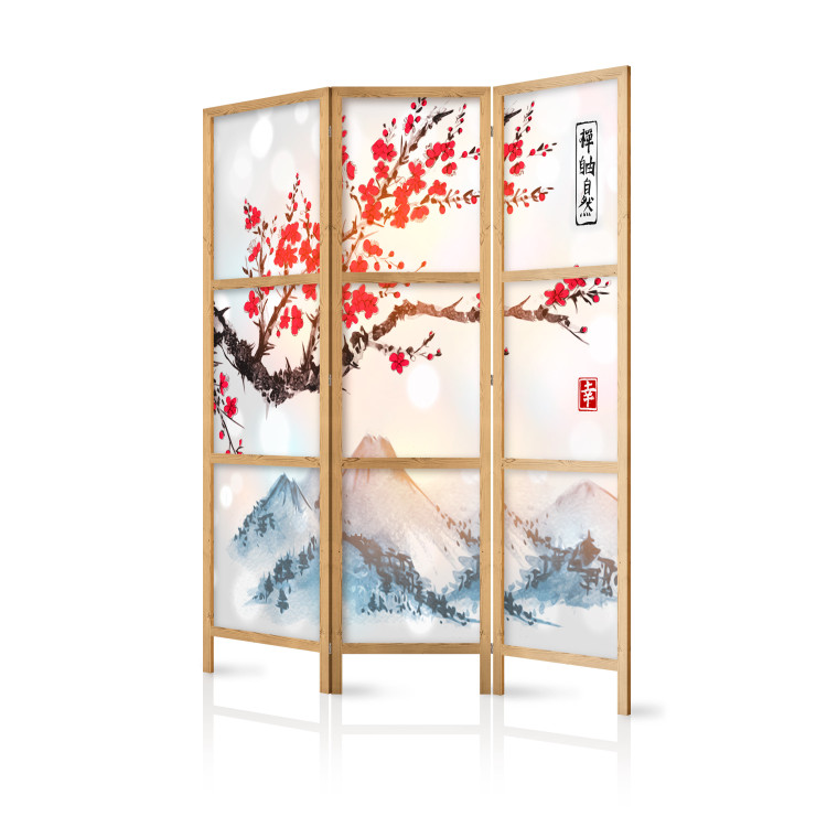 Room Divider Mount Fuji (3-piece) - artistic landscape of mountains and cherry blossoms 134275 additionalImage 5