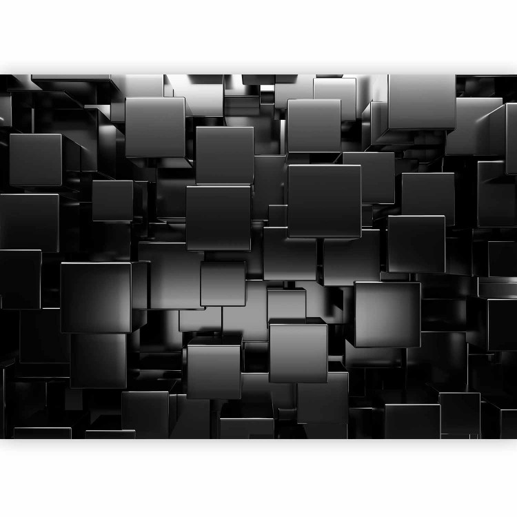 Wall Mural Black space - composition of geometric elements with 3D effect 134475 additionalImage 5