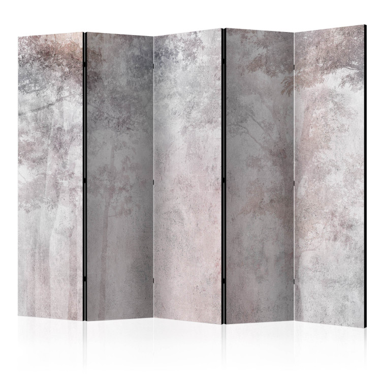 Room Separator Forest Serenity - Second Variant II (5-piece) - Landscape of trees 136175