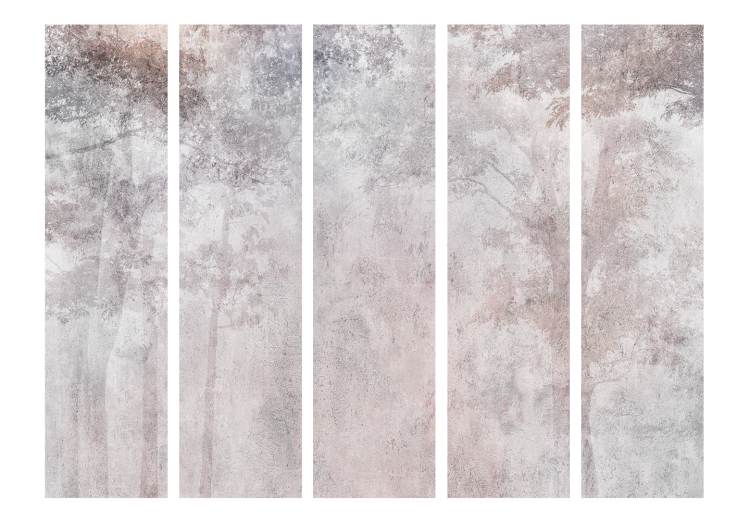 Room Separator Forest Serenity - Second Variant II (5-piece) - Landscape of trees 136175 additionalImage 3