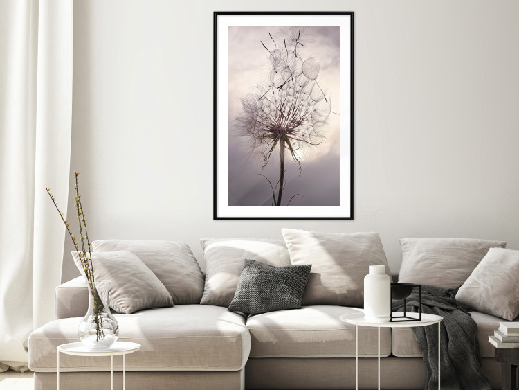 Poster Divided Moment - delicate dandelion flowers on an evening sky 137275 additionalImage 8