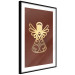 Poster Angelic Gold - golden angel on a contrasting red background 137975 additionalThumb 5