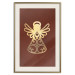 Poster Angelic Gold - golden angel on a contrasting red background 137975 additionalThumb 18