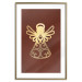 Poster Angelic Gold - golden angel on a contrasting red background 137975 additionalThumb 13