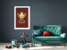 Poster Angelic Gold - golden angel on a contrasting red background 137975 additionalThumb 23