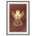 Poster Angelic Gold - golden angel on a contrasting red background 137975 additionalThumb 17