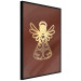 Poster Angelic Gold - golden angel on a contrasting red background 137975 additionalThumb 4