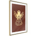 Poster Angelic Gold - golden angel on a contrasting red background 137975 additionalThumb 2