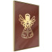 Poster Angelic Gold - golden angel on a contrasting red background 137975 additionalThumb 8