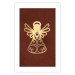 Poster Angelic Gold - golden angel on a contrasting red background 137975 additionalThumb 11