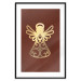 Poster Angelic Gold - golden angel on a contrasting red background 137975 additionalThumb 19