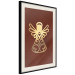 Poster Angelic Gold - golden angel on a contrasting red background 137975 additionalThumb 8