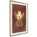 Poster Angelic Gold - golden angel on a contrasting red background 137975 additionalThumb 3