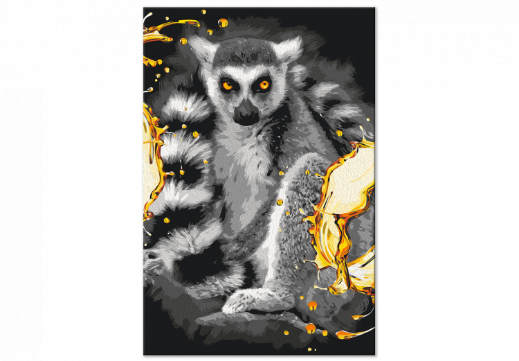Paint by Number Kit Lemur & Golden Splash 142575 additionalImage 4