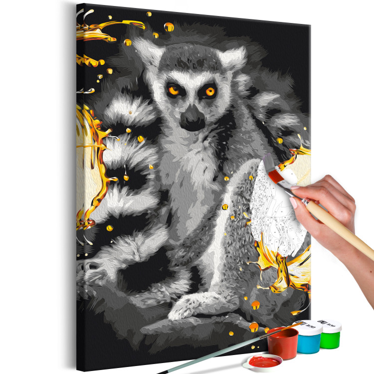 Paint by Number Kit Lemur & Golden Splash 142575 additionalImage 7