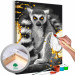Paint by Number Kit Lemur & Golden Splash 142575