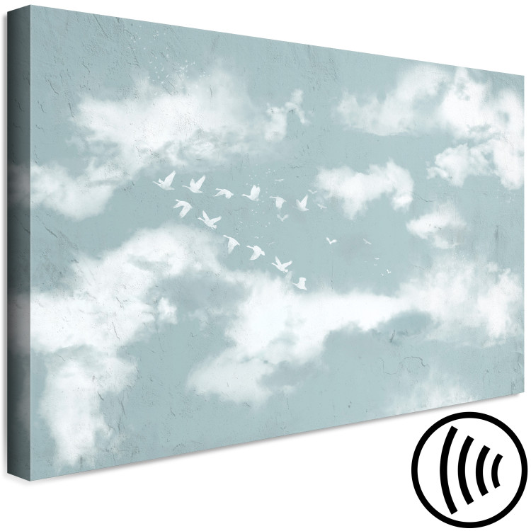Canvas Geese in the Clouds (1-piece) Wide - landscape with birds in the sky 143475 additionalImage 6