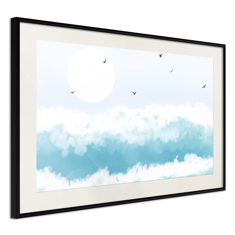 Wall Poster Foaming Waves - Gulls Against the Backdrop of the Sun Above the Blue Sea Water 144575 additionalImage 15