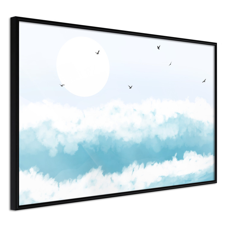 Wall Poster Foaming Waves - Gulls Against the Backdrop of the Sun Above the Blue Sea Water 144575 additionalImage 11