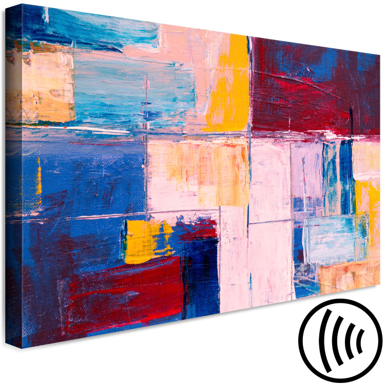 Canvas Art Print Oil Abstraction (1-piece) - geometric colorful composition 145175 additionalImage 6