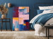 Canvas Art Print Oil Abstraction (1-piece) - geometric colorful composition 145175 additionalThumb 3