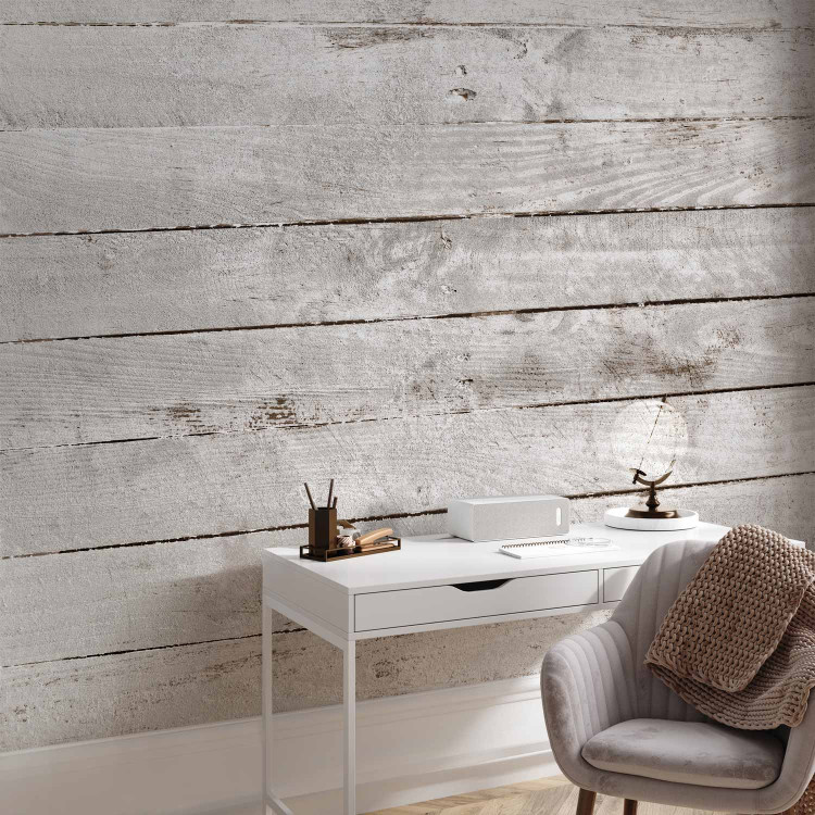 Photo Wallpaper Decorative Planks - White Wood for a Wall in a Shabby Chic Style 145275 additionalImage 4