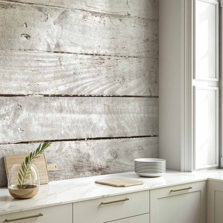 Photo Wallpaper Decorative Planks - White Wood for a Wall in a Shabby Chic Style 145275 additionalImage 7