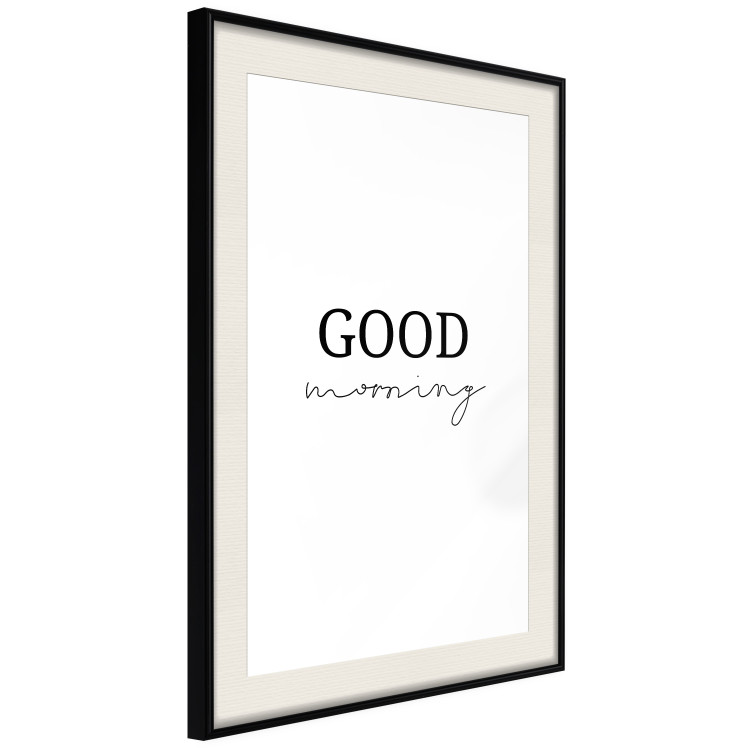 Wall Poster Good Morning - Positive Minimalist Sentence on a White Background 146175 additionalImage 9