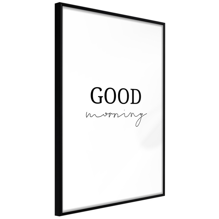 Wall Poster Good Morning - Positive Minimalist Sentence on a White Background 146175 additionalImage 5