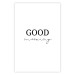 Wall Poster Good Morning - Positive Minimalist Sentence on a White Background 146175
