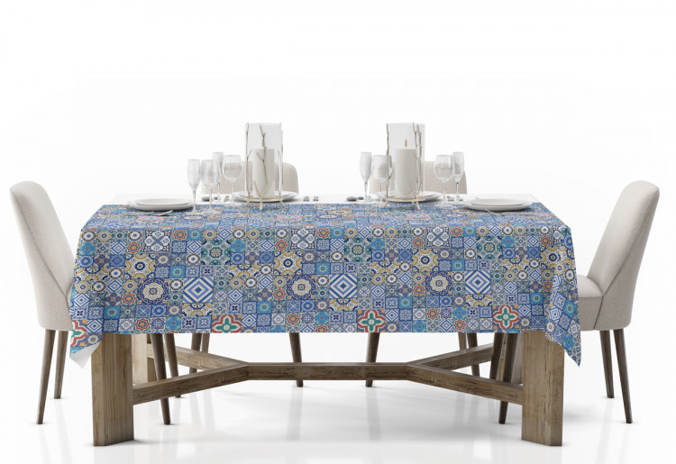 Tablecloth Blue connections - a motif inspired by patchwork ceramics 147275 additionalImage 2
