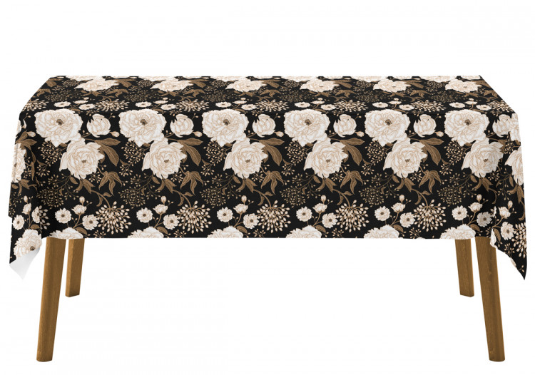 Tablecloth Floral elegance - composition with floral motif on a dark background 147675 additionalImage 4