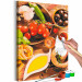 Paint by Number Kit Italian Flavors - Vegetables and Spices on a Wooden Kitchen Counter 148875 additionalThumb 4