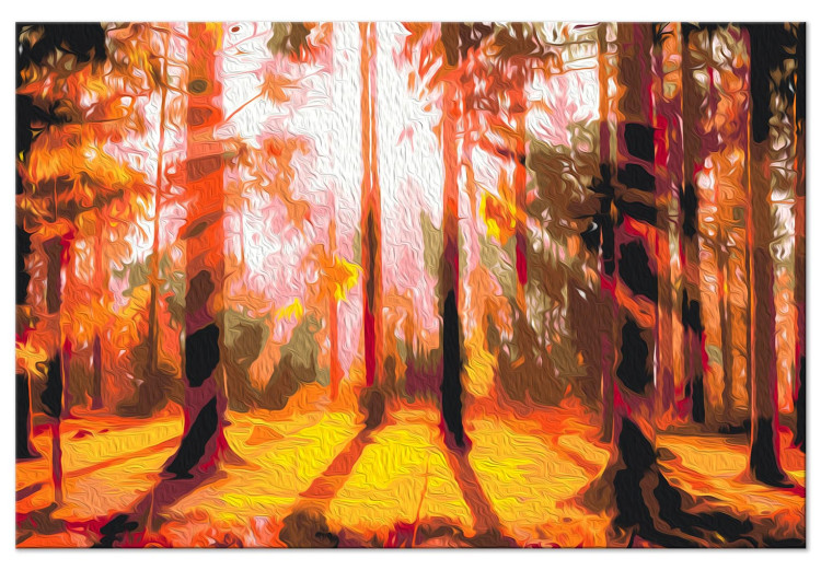 Paint by Number Kit Spring Forest - Landscape With the Sun Breaking Through the Trees 149775 additionalImage 6