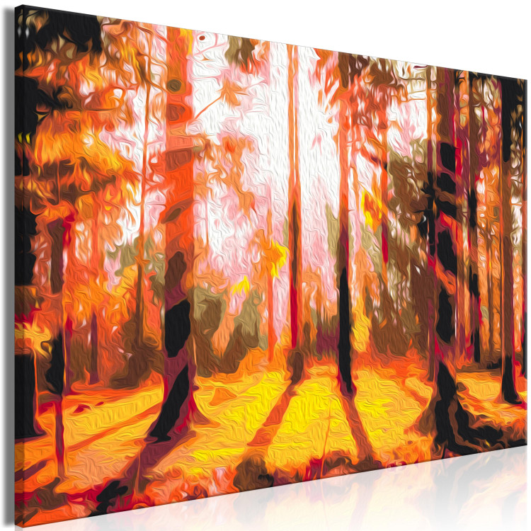 Paint by Number Kit Spring Forest - Landscape With the Sun Breaking Through the Trees 149775 additionalImage 4