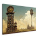 Canvas Art Print Vintage Clocks in the Desert - Surreal Brown Composition 151075 additionalThumb 2