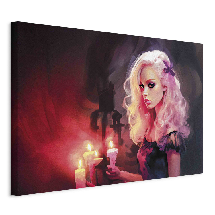 Large canvas print Girl With a Candle - A Young and Mysterious Adept of Black Magic [Large Format] 151575 additionalImage 2